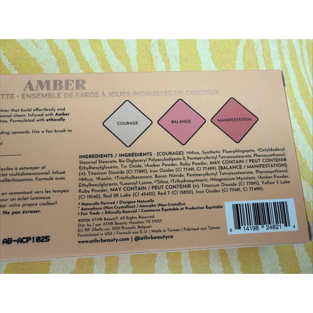 ATHR Beauty Amber Crystal Charged Cheek Palette New In Box Discontinued